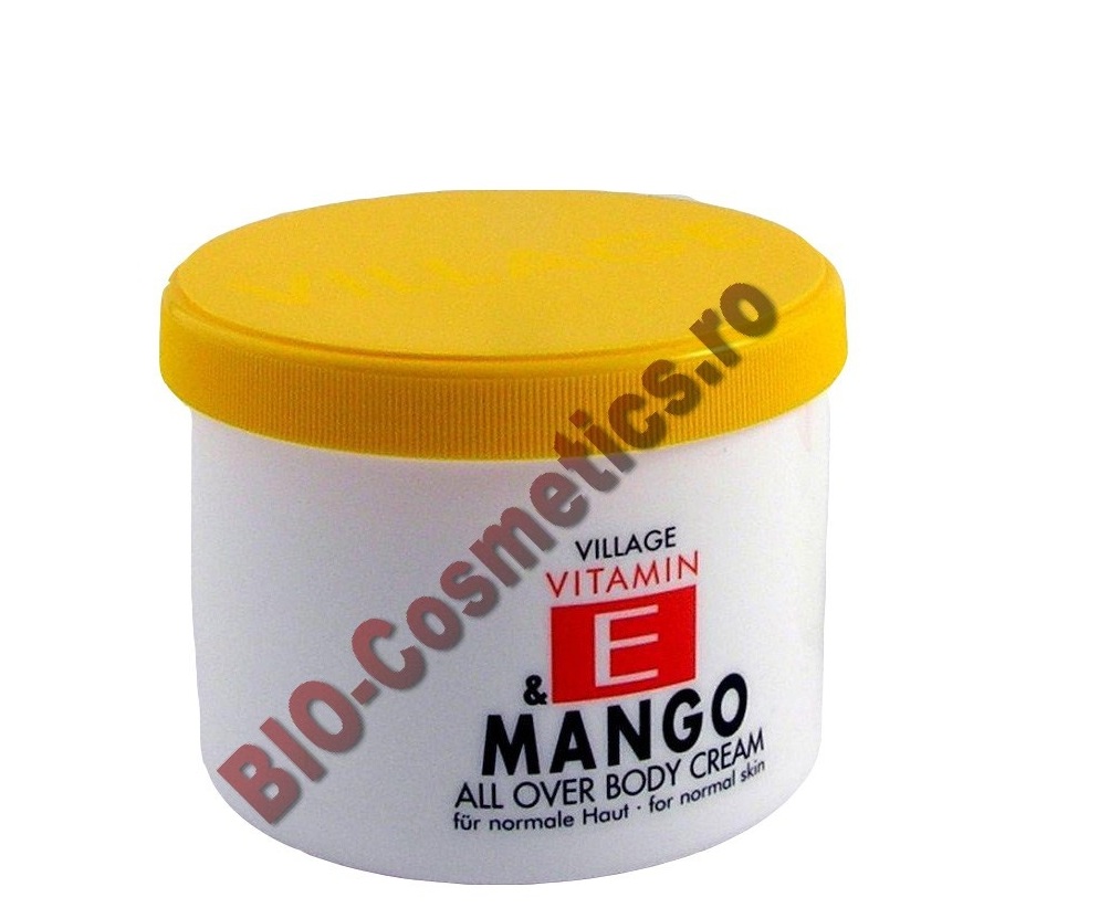 VILLAGE Crema de corp cu Vitamina E si Mango 500 ml