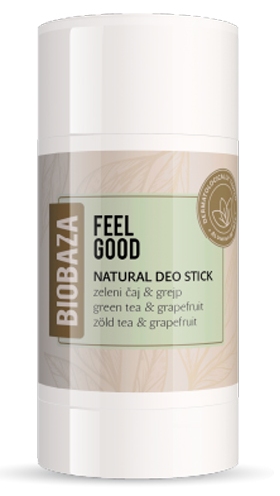 BIOBAZA Deodorant stick natural Feel Good, ceai verde si grapefruit