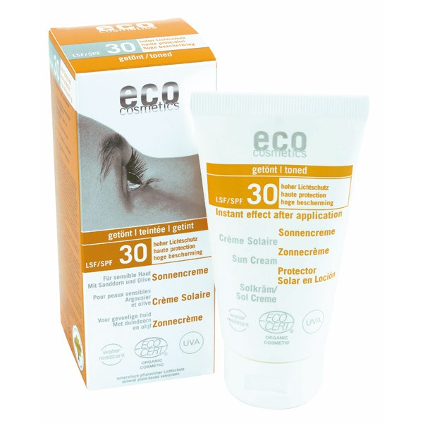 ECO COSMETICS Crema bio protectie solara inalta FPS 30, nuantata
