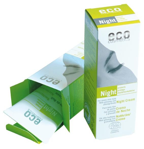 ECO COSMETICS Crema bio de noapte cu ginseng si rodie