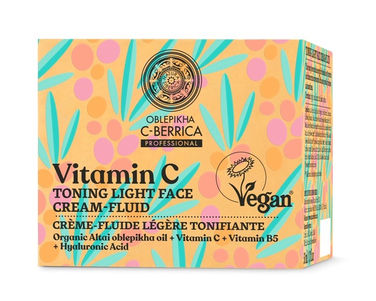 Fluid light tonifiant cu vitamina C, B5 si acid hialuronic, 50ml - C-BERRICA