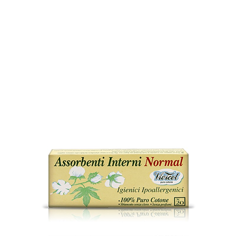Tampoane NORMAL fara aplicator, 20 buc - VIVICOT PURO COTONE 