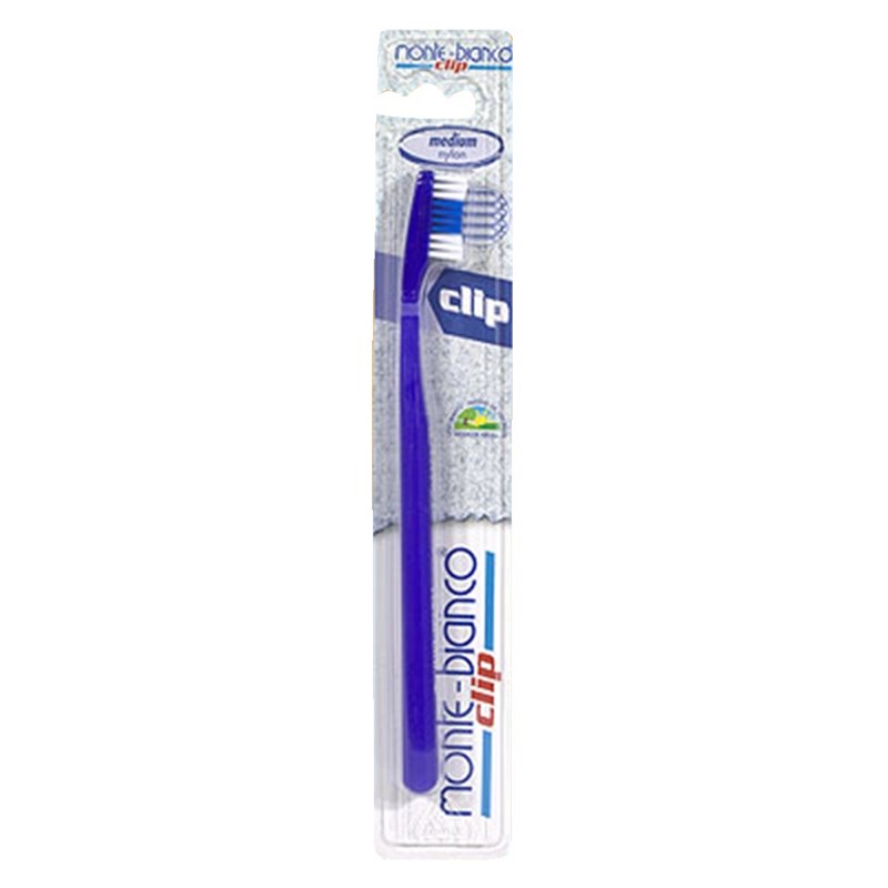 Periuta de dinti cap schimbabil, MEDIUM, nylon, albastru Monte Bianco