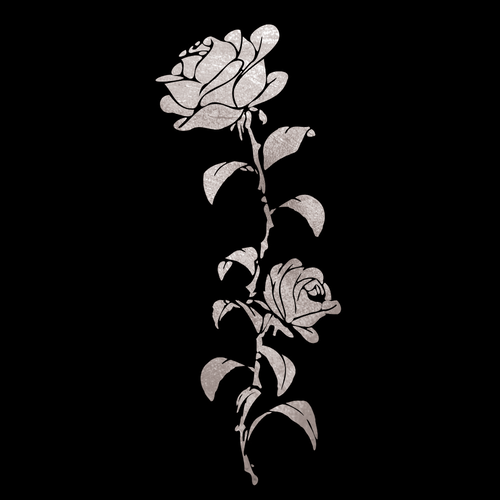 GoldSin Tattoos - Rose ARGINT