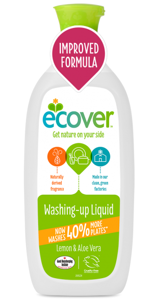 ECOVER detergent lichid pentru vase cu lamaie si aloe vera 1 l