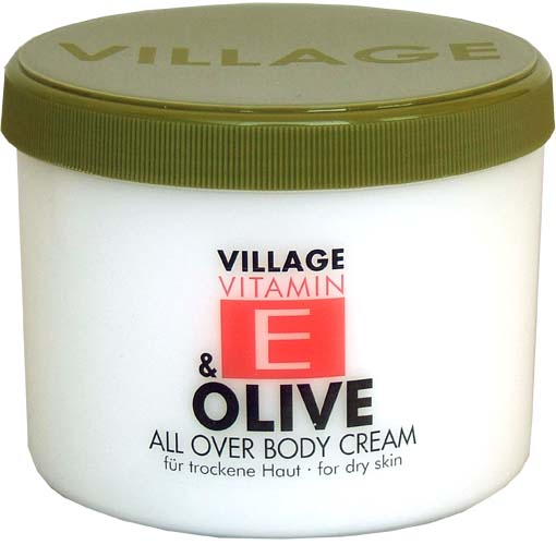 Village Crema de corp cu Vitamina E si masline, 500 ml