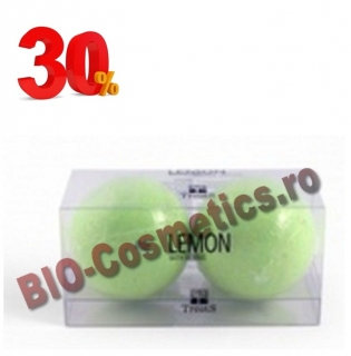 PROMO TREETS Set 2 bile efervescente de baie cu lamaie verde